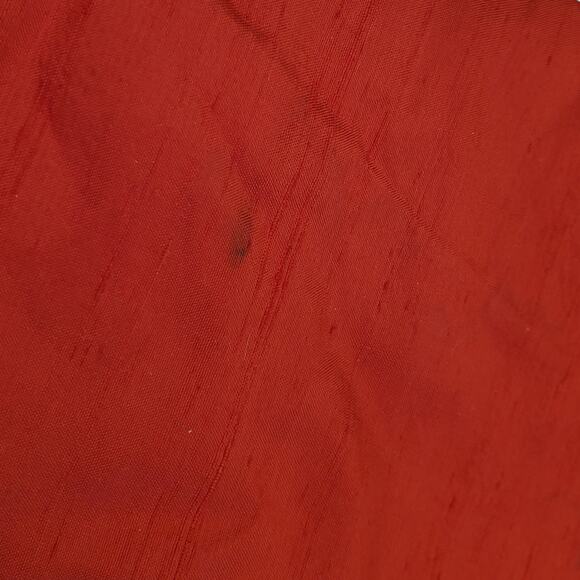 Vintage Silk Christmas Stocking Red Feathered Bell Accents Green Feathers 25" - Picture 8 of 13